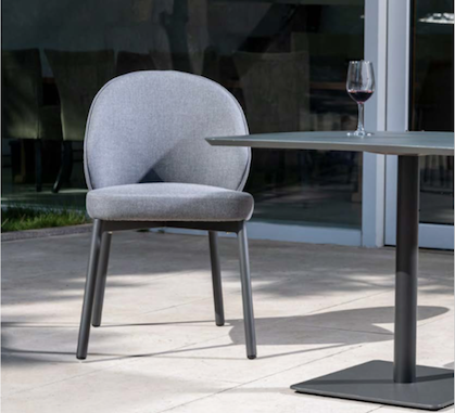 Chaise de Jardin Aluminium Grise Anthracite Claire