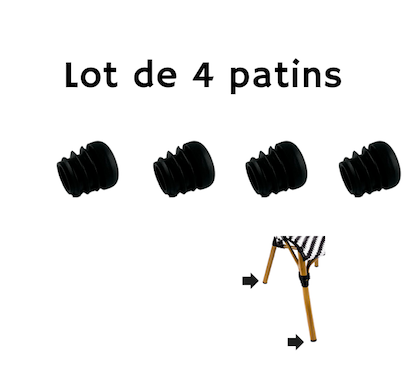 Embout pied de chaise bistrot (22,1mm) lot de 4 pièces