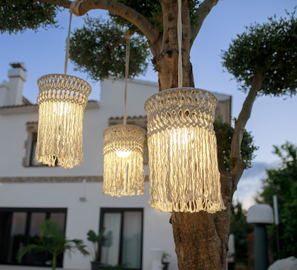 Lampe Suspension sans fil Mykonos Hang Blanche Diamètre 30 cm