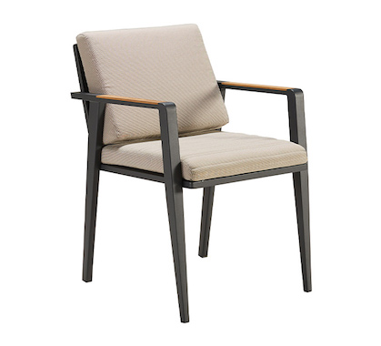 Chaise de Jardin en Aluminium Emoti Noire