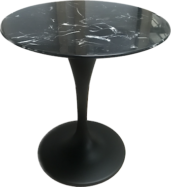 Table Basse Ronde 50cm Marbre Noir