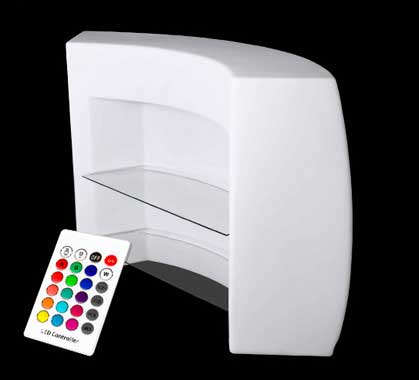 Bar Lumineux L168cm Courbé LED Multicolore Sans Fil