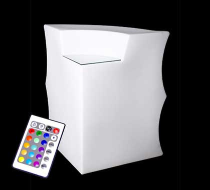 Bar Lumineux L80cm Corner Module d'angle LED Multicolore Sans Fil Relief Vague