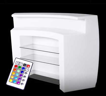 Bar Lumineux L175cm Courbé LED Multicolore Sans Fil