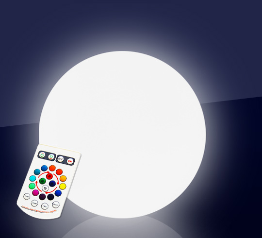 Boule LED multicolore avec télécommande Ø40 cm