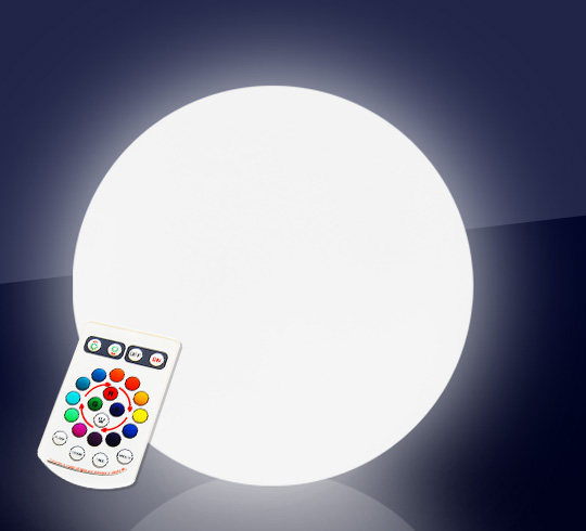 Sphère lumineuse solaire extérieure LED RGB Télécommandée