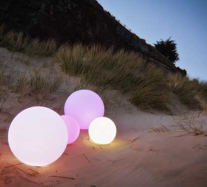 Boule Lumineuse LED Jardin 30 cm Sans Fil