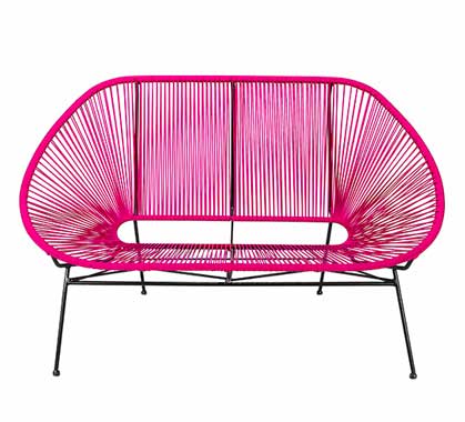 Canapé Acapulco Rose 2 Places