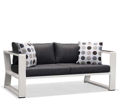 Canapé de Jardin 2 Places Beige Aluminium Exee
