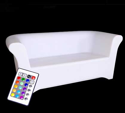 Canapé Lumineux LED L177cm Extérieur Sans Fil
