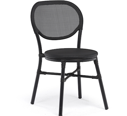 Chaise Bistrot Parisienne Aluminium Noire