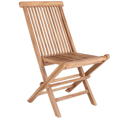 Chaise de jardin pliante Bois naturel
