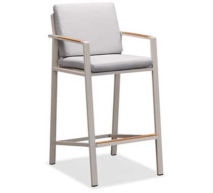 Chaise Haute Bar de Jardin Nofi Beige