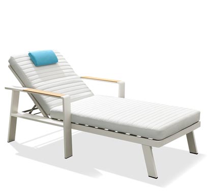 Bain de Soleil Premium Aluminium et Teck Nofi Beige