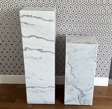 Colonne en Marbre Blanc H70cm