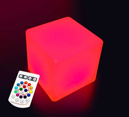 Cube Lumineux LED Extérieur 32 cm Sans Fil Rechargeable