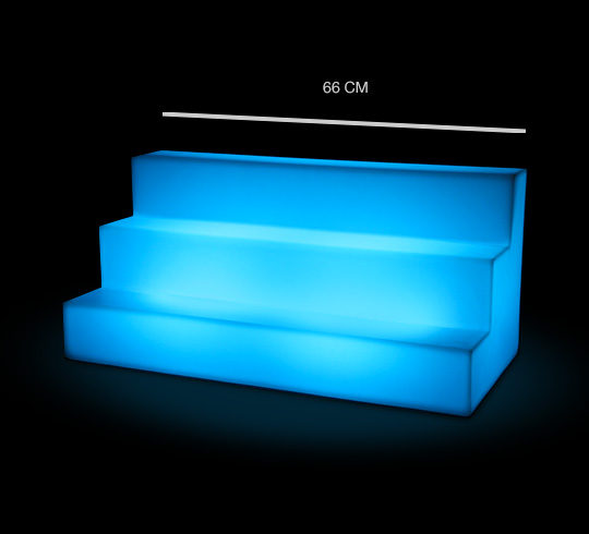 Présentoir Lumineux LED étagères Bouteilles 66 cm Sans Fil - Mobilier  Lumineux