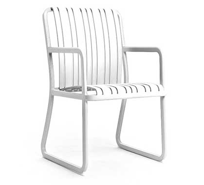 Chaise de Jardin Alu Blanc Séville