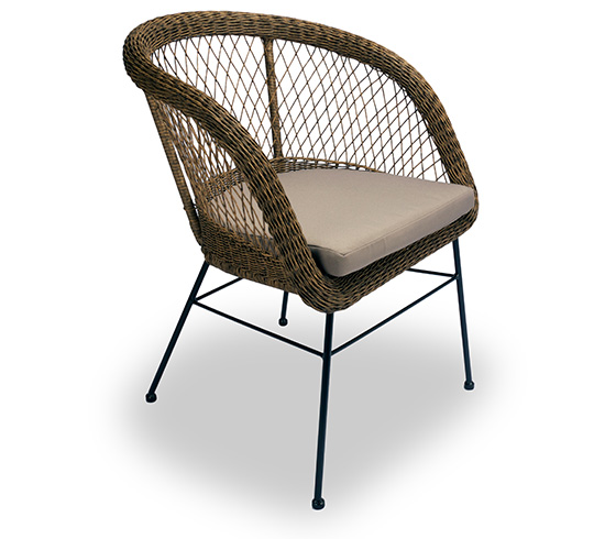 Fauteuil de Jardin Rotin Synthétique Champêtre Chic Coussin Taupe 139 Fauteuil de Jardin Rotin Synthétique Champêtre Chic Coussin Taupe 139