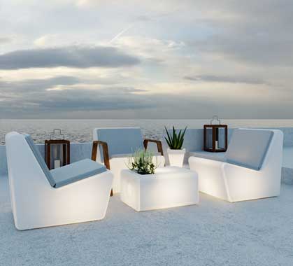 Fauteuil Lumineux D’extérieur H66cm solaire + rechargeable Tarida Sit