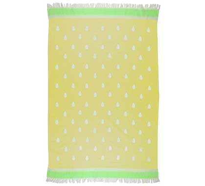 Fouta Serviette De Plage Coton Motif Melon 90x160