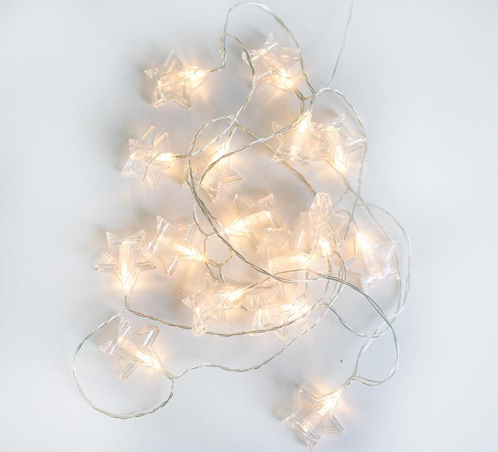 Guirlande lumineuse étoile LED blanc 10x10x210cm AMBIANCE Amadeus
