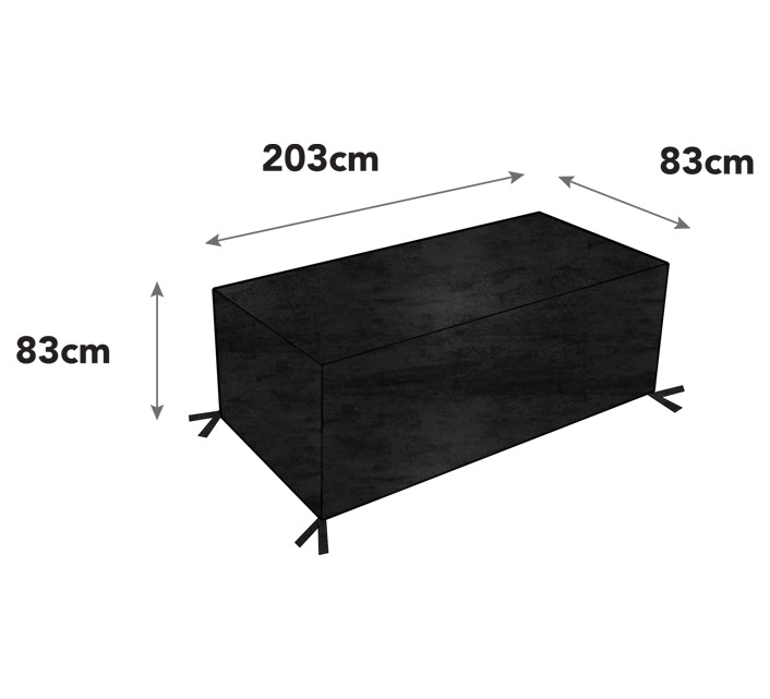 Housse Bain de Soleil Haut de Gamme 203x83 Noir