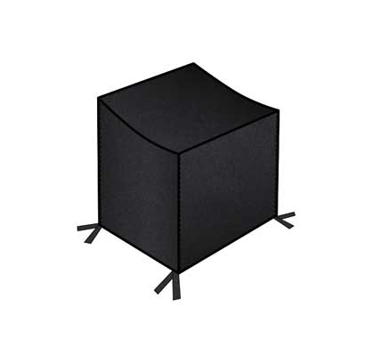 Housse De Protection Fauteuil de Jardin  1 place Haut de Gamme 90cm Noir