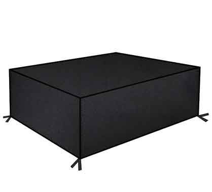 Housse Table de Jardin Haut de Gamme 325cm Noir