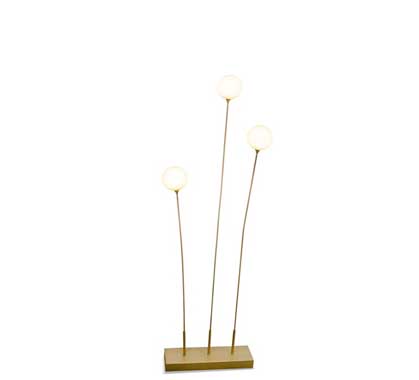 Lampadaire Extérieur Filaire 3 Sphères blanc chaud Bruna H165cm