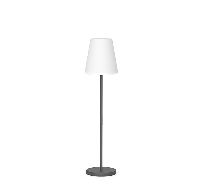 Lampadaire Extérieur Lola Slim 120 Solaire + Batterie Gris