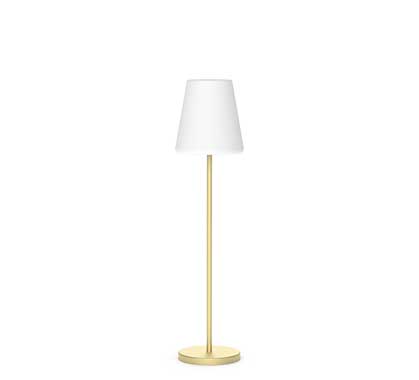 Lampadaire Extérieur Lola Slim 120 Solaire + Batterie Or Laiton