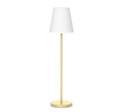 Lampadaire Extérieur Lola Slim 180 Solaire + Batterie Or Laiton
