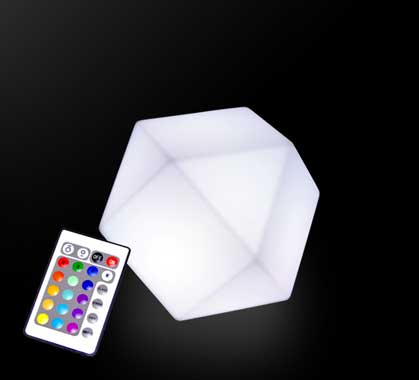 Lampe à Poser Diamant Lumineux LED 20 cm Rechargeable