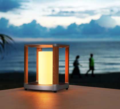 Lampe D'extérieur Solaire Aurora Gris Clair Taille S
