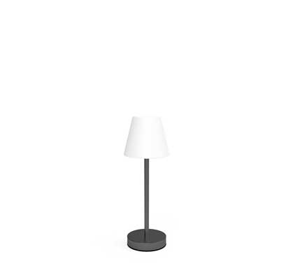 Lampe de Table sans fil LED blanc chaud Rechargeable Lola 30 Gris Anthracite
