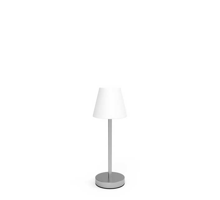Lampe de Table sans fil LED blanc chaud Rechargeable Lola 30 Gris Spatial