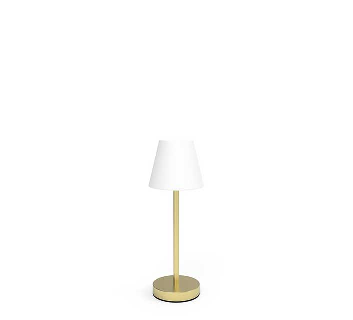 Lampe de Table sans fil LED blanc chaud Rechargeable Lola 30 Or Laiton