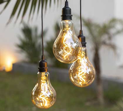 Lampe Suspension pour Jardin Chiara Solaire + Rechargeable