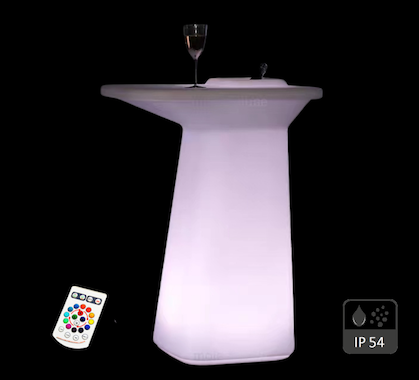 Mange Debout Lumineux Rectangulaire H110cm Extérieur Sans Fil