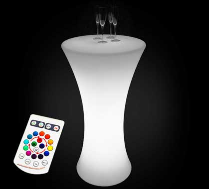 Mange Debout Lumineux Rond H110cm Extérieur Sans Fil