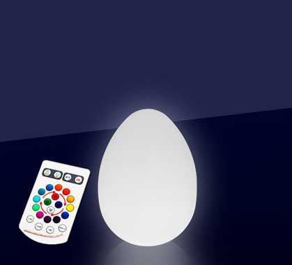 Oeuf Lumineux LED H28,5 cm Extérieur Sans Fil