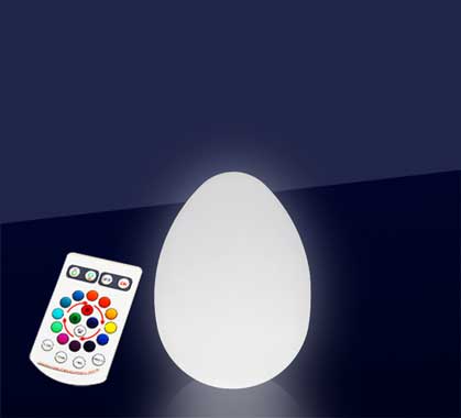 Oeuf Lumineux LED H34 cm Extérieur Sans Fil