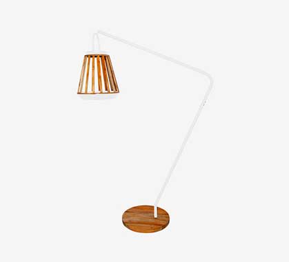 Pied de Lampadaire D'extérieur Suns Jill Cadre Blanc