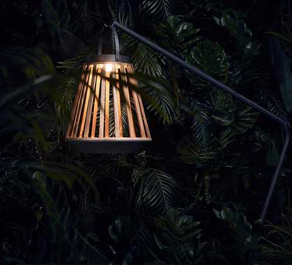 Pied de Lampadaire D'extérieur Suns Jill Cadre Gris