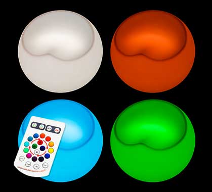 Lot De 4 Poufs Ball Chair Lumineux LED H45cm Sans Fil