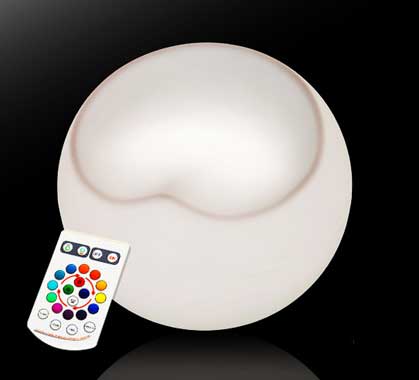 Pouf Ball Chair Lumineux LED H45cm Sans Fil
