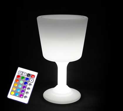 Seau Lumineux Géant LED Rond H75cm Extérieur Sans Fil