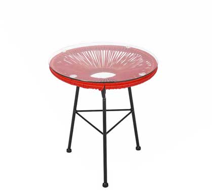 Table D'appoint Acapulco D45cm Fil Rouge