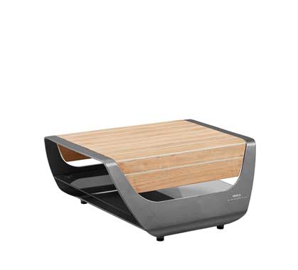 Table basse de Jardin Aluminium 65x60cm Lounge Onda by Pininfarina Gris Anthracite